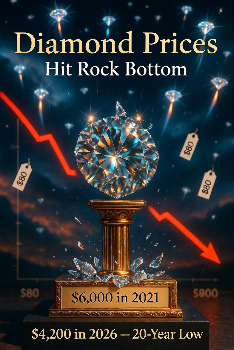 Diamond Prices Hit Rock Bottom: The Lowest Levels in 20 Years – And How the Market Went Off the Rails