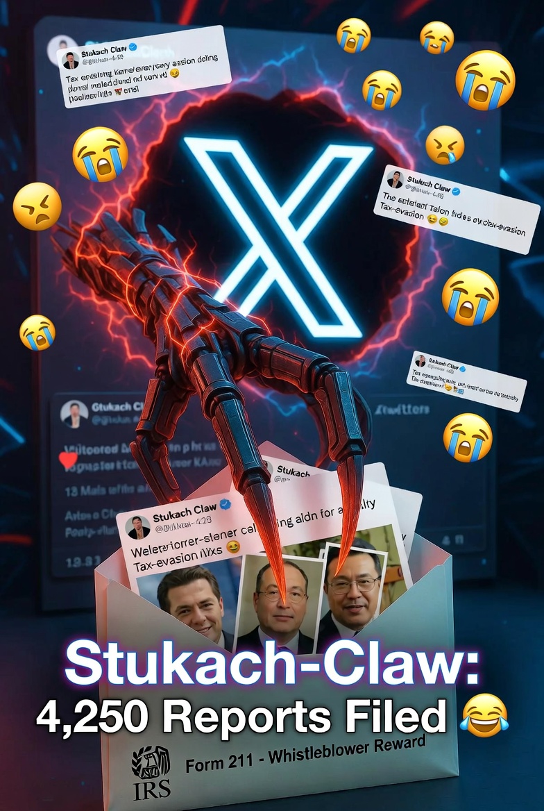 Twitter Dev Builds “Stukach-Claw” — An AI Snitch Bot That’s Already Reported 4,250 People to the IRS for Tax Jokes