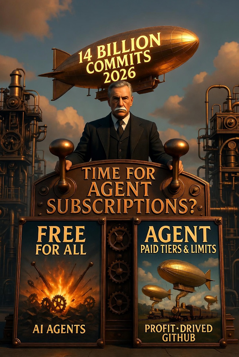 GitHub’s AI Agent Tsunami: 275 Million Commits a Week, 14 Billion Projected for 2026 — And the Platform Is Starting to Crack