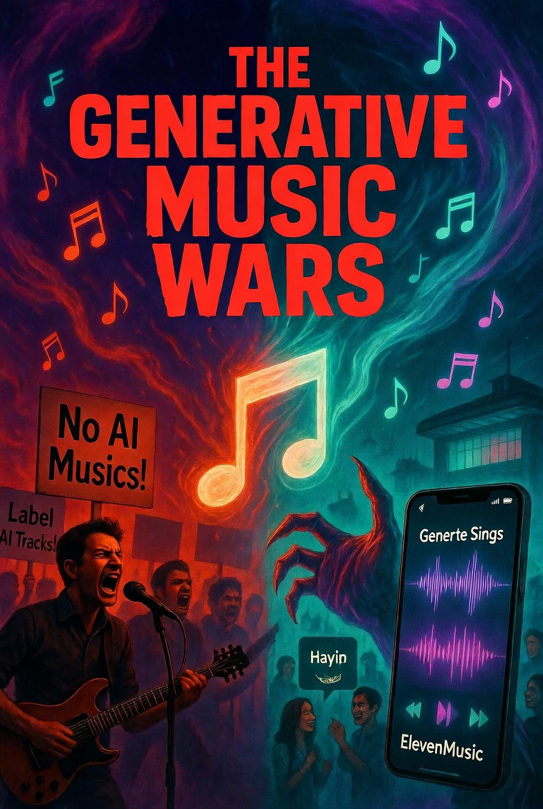 The Generative Music Wars Heat Up: While Musicians Fight AI, New Platforms Are Thriving