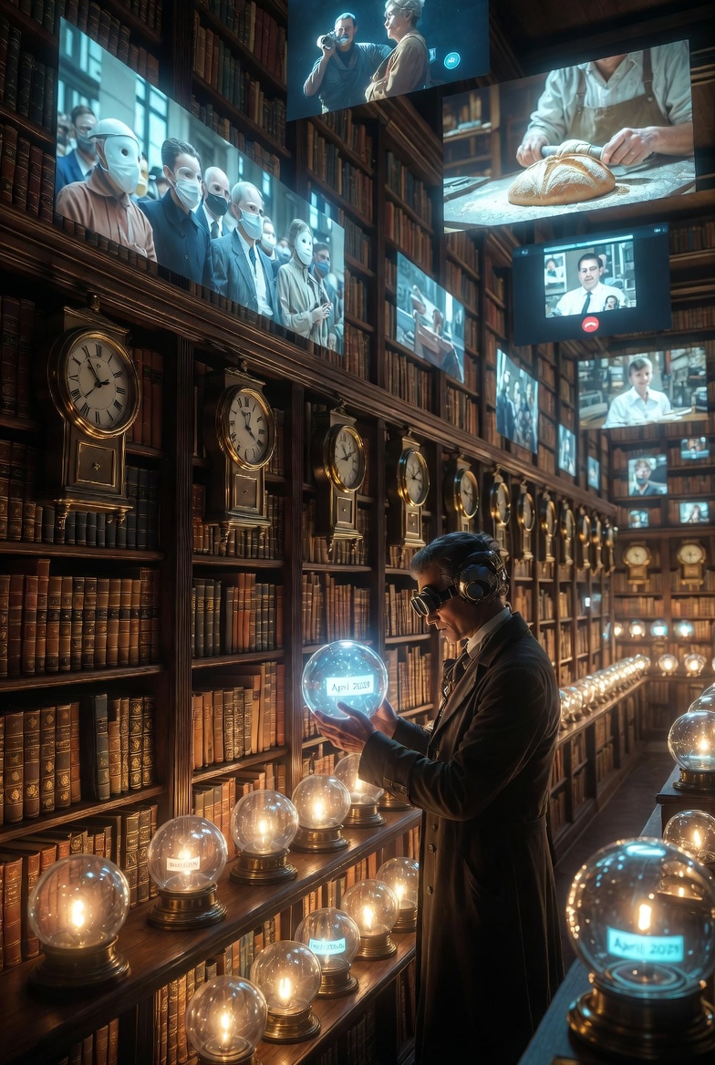 AI as a Time Machine: Returning to the Past Through Digital Snapshots