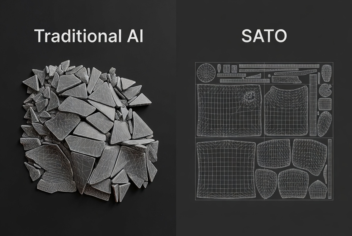 SATO: AI UV Unwrapping Meets Artist-Grade Topology in 3D Generative AI