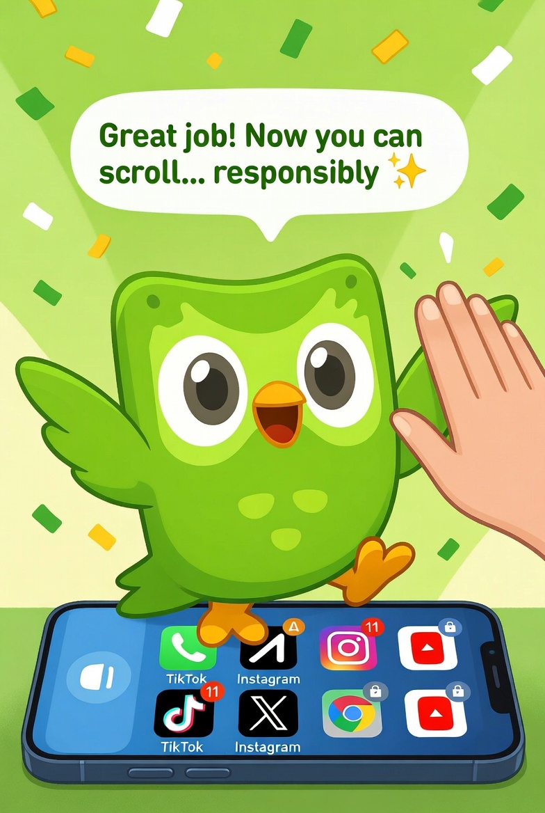 The Duolingo Owl Just Got Even Scarier: Now It Can Block TikTok, Twitter, and Your Entire Distraction Empire