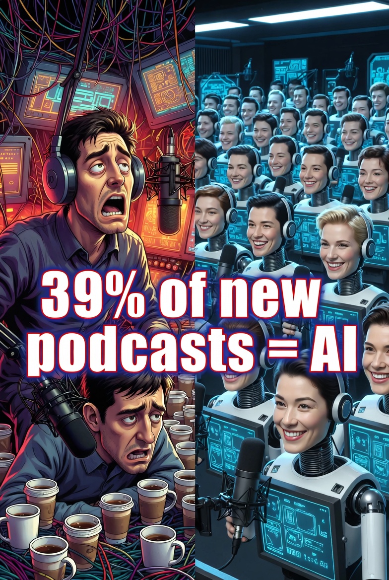 Podcast Slop Is Here to Stay: AI Just Flooded the Airwaves With 877 New Shows in 48 Hours