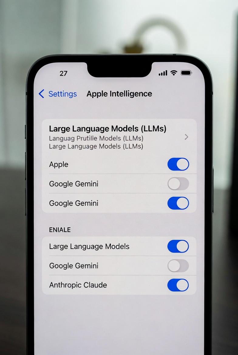 Apple to Open Apple Intelligence to Google and Anthropic Models in iOS 27