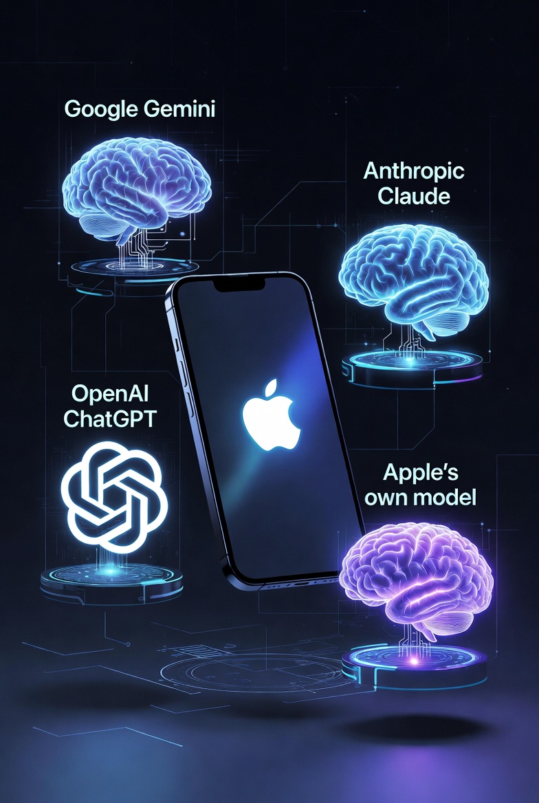 Apple to Open Apple Intelligence to Google and Anthropic Models in iOS 27