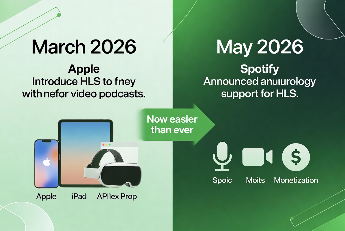 Spotify Embraces Apple’s HLS Tech for Video Podcasts, Simplifying Cross-Platform Publishing