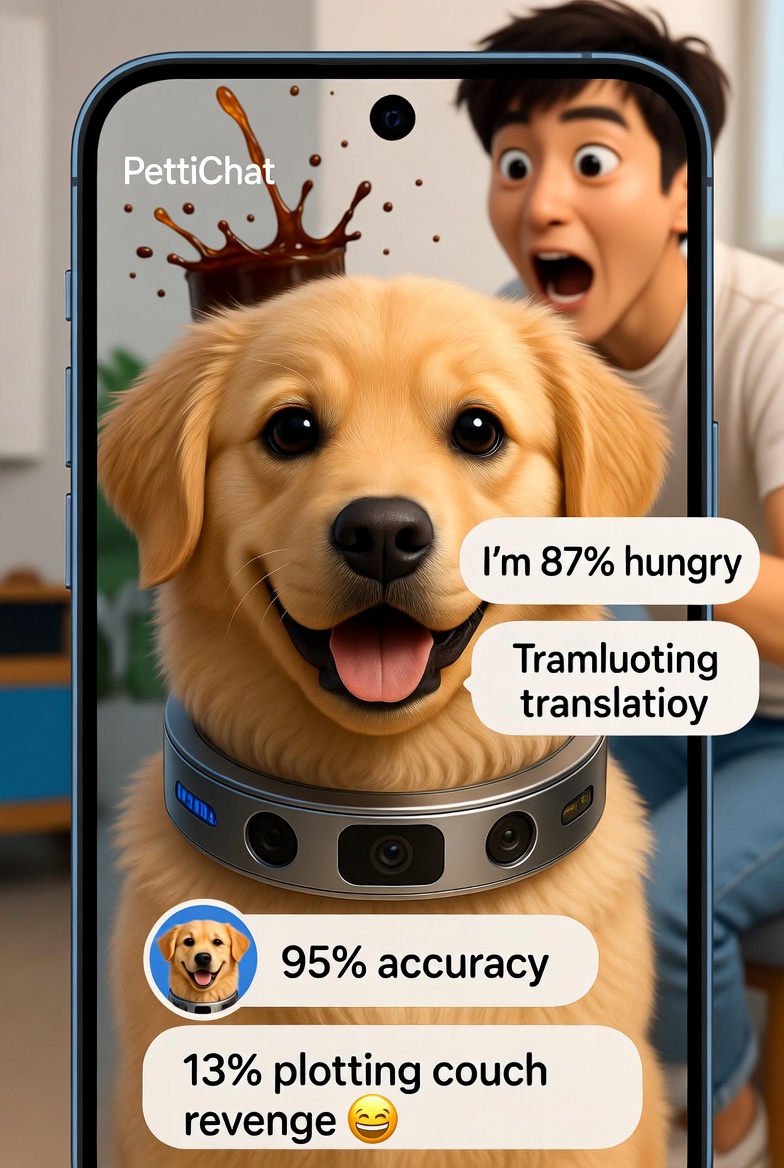 “It’s Crazy What Startups Will Do for Funding: Meet PettiChat, the 8 Collar That ‘Translates’ Your Dog with 95% Accuracy… Sure, Jan.”
