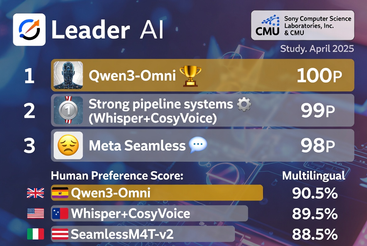 Which AI Translates Live Speech the Best? Sony & Carnegie Mellon’s Rigorous Human Study Has the Answers