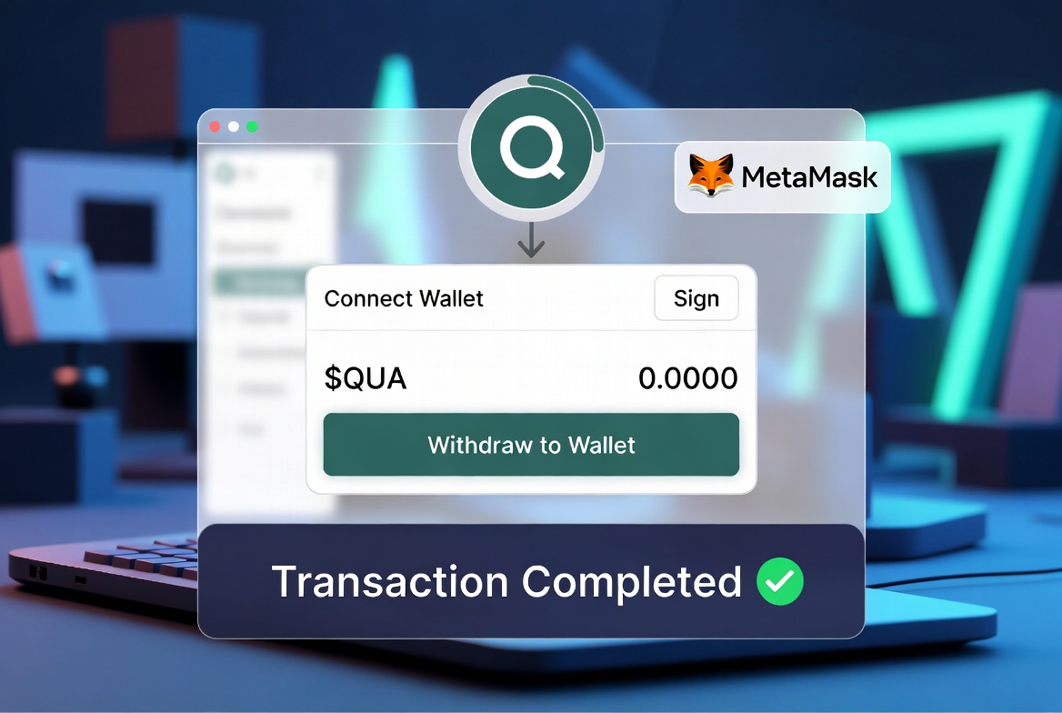 Withdrawing $QUA to Your Crypto Wallet