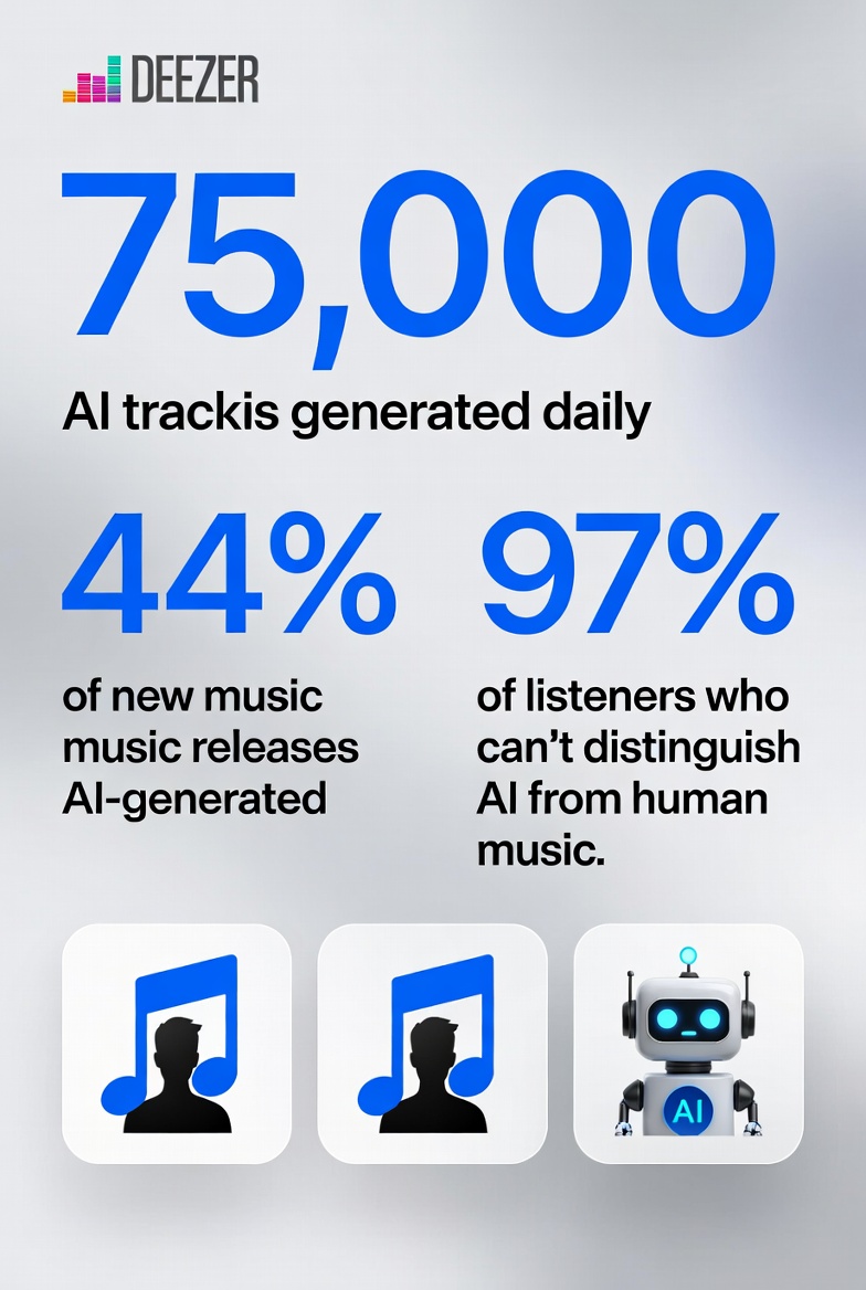 Deezer Launches Free AI Music Detector for Playlists Across 20 Streaming Platforms