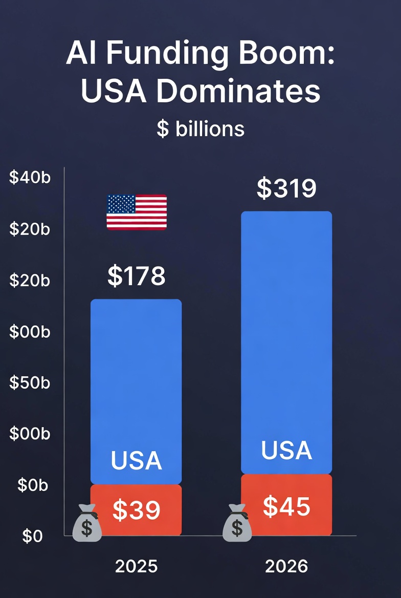 AI Startup Funding Boom Is Largely a U.S. Phenomenon, Crunchbase Data Shows