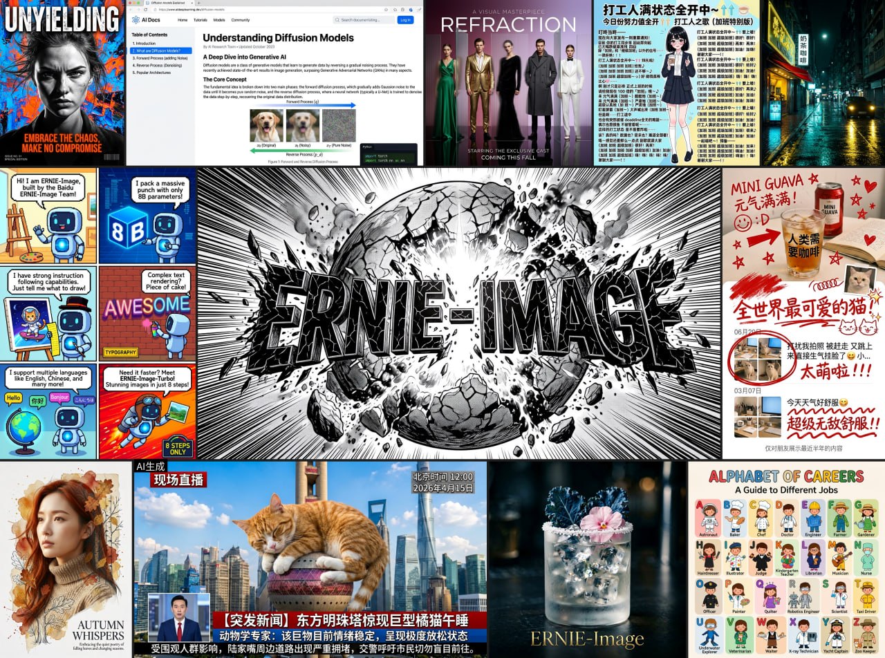 Baidu Drops ERNIE-Image: A Compact 8B Open-Source Text-to-Image Model That Tops the Charts