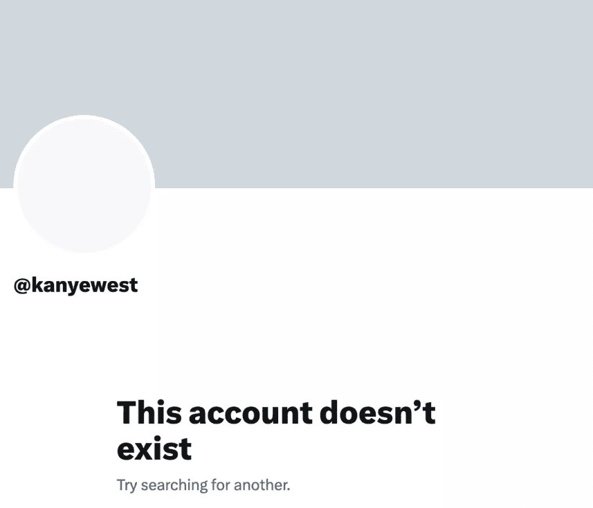 His account has been deactivated (Kanyewest/X)