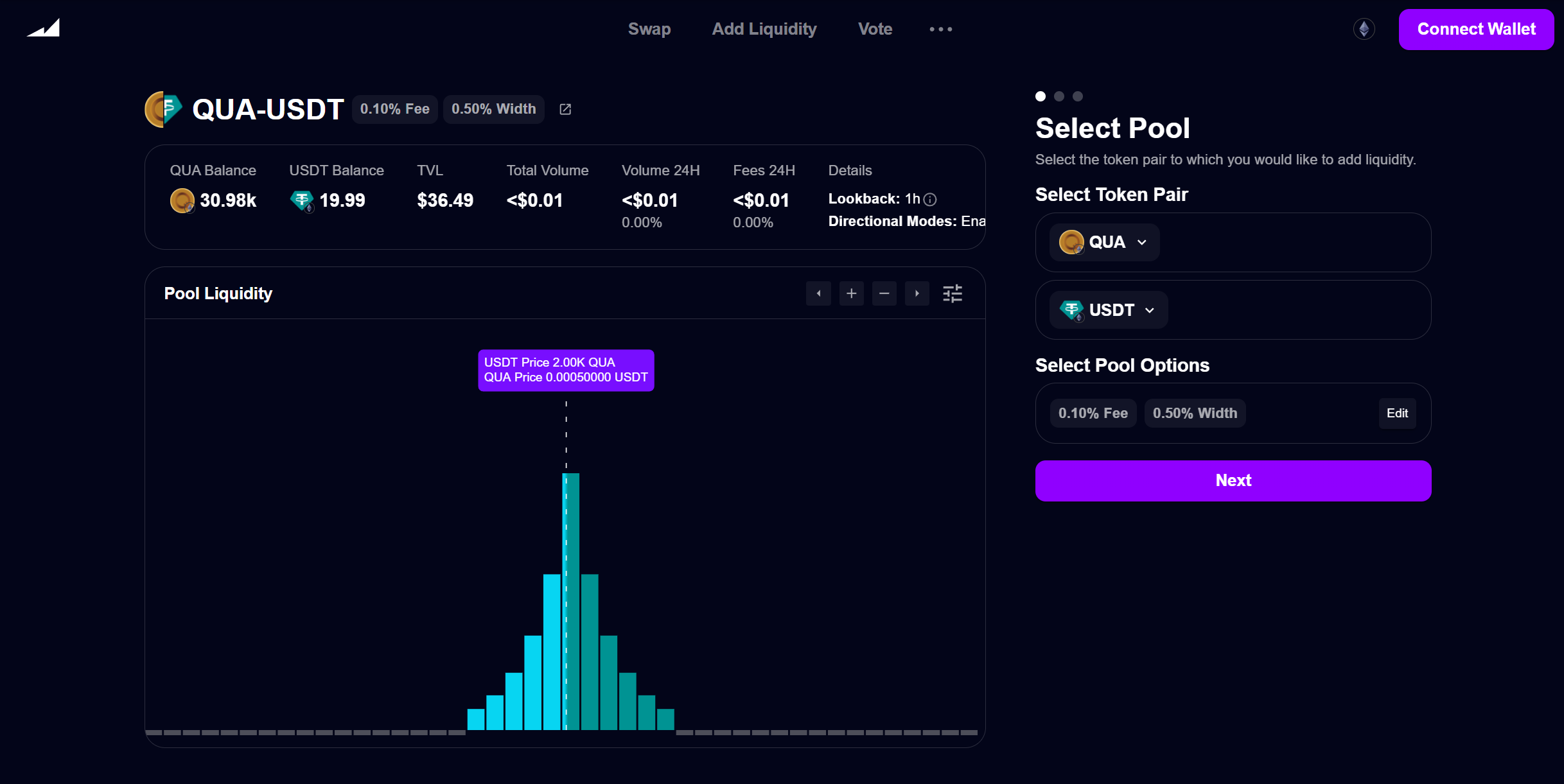 Adding Liquidity and Listing QuasaCoin (QUA) on Maverick Protocol Decentralized Crypto Exchange