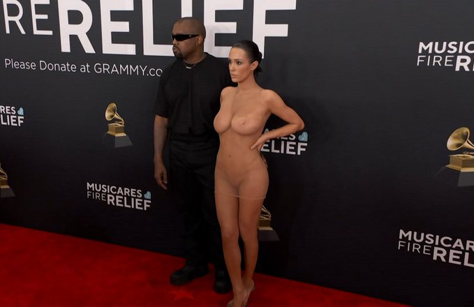 Bianca Censori left little to the imagination with her Grammys outfit 