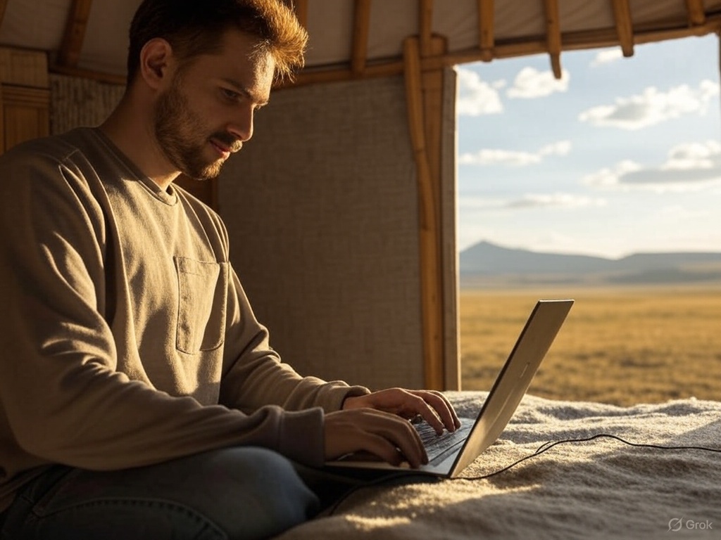 The Mongolian Steppes: The Perfect Frontier for Freelancing via Quasa Connect to Earn Cryptocurrency