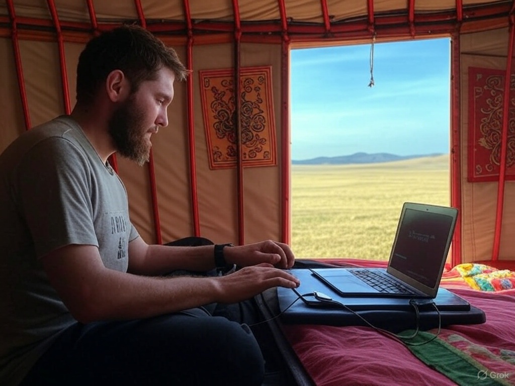 The Mongolian Steppes: The Perfect Frontier for Freelancing via Quasa Connect to Earn Cryptocurrency