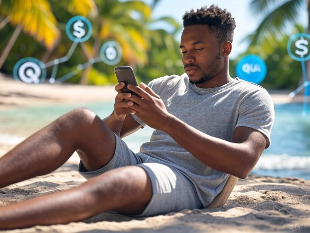Chilling and Earning Crypto in Jamaica with Quasa Connect
