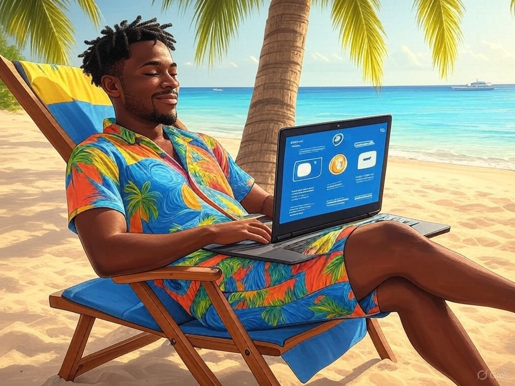 Chilling and Earning Crypto in Jamaica with Quasa Connect