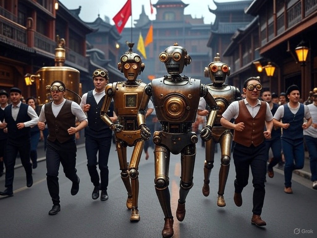 Not Quite Terminators: Robots Lag Behind Humans in China’s First Half-Marathon Showdown