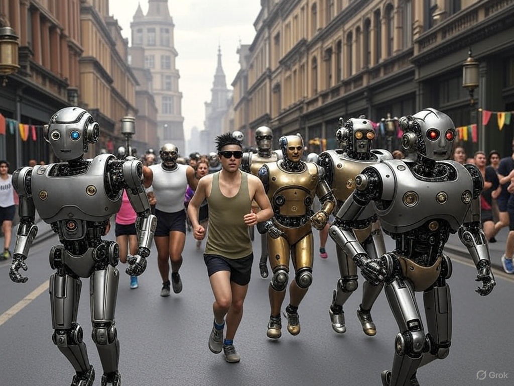 Not Quite Terminators: Robots Lag Behind Humans in China’s First Half-Marathon Showdown