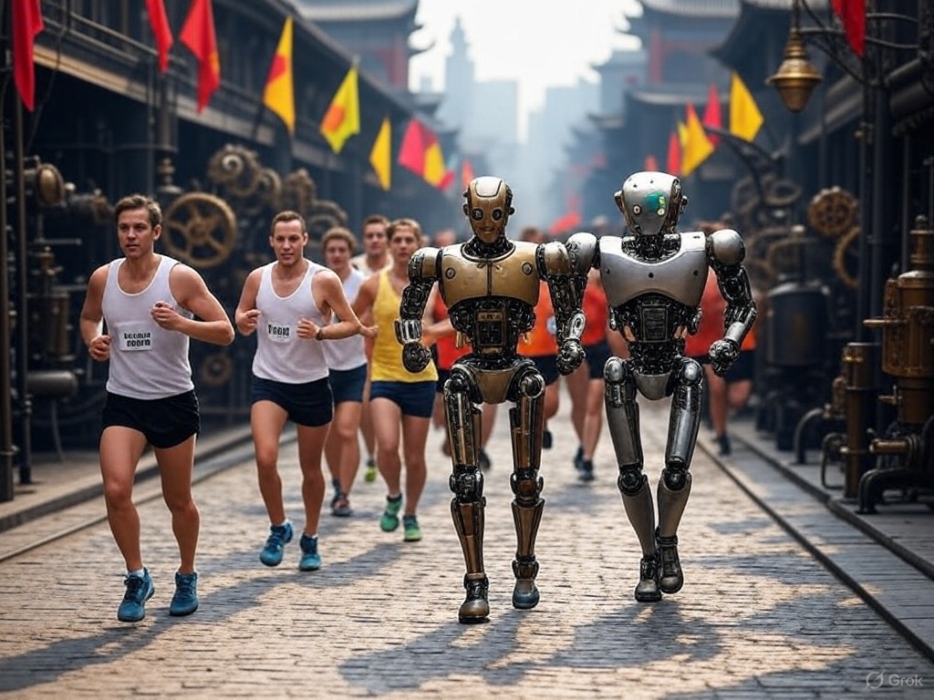 Not Quite Terminators: Robots Lag Behind Humans in China’s First Half-Marathon Showdown