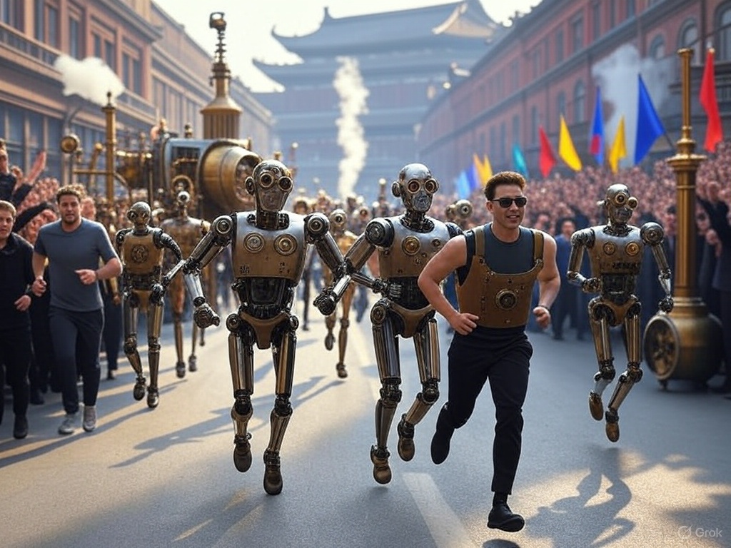 Not Quite Terminators: Robots Lag Behind Humans in China’s First Half-Marathon Showdown