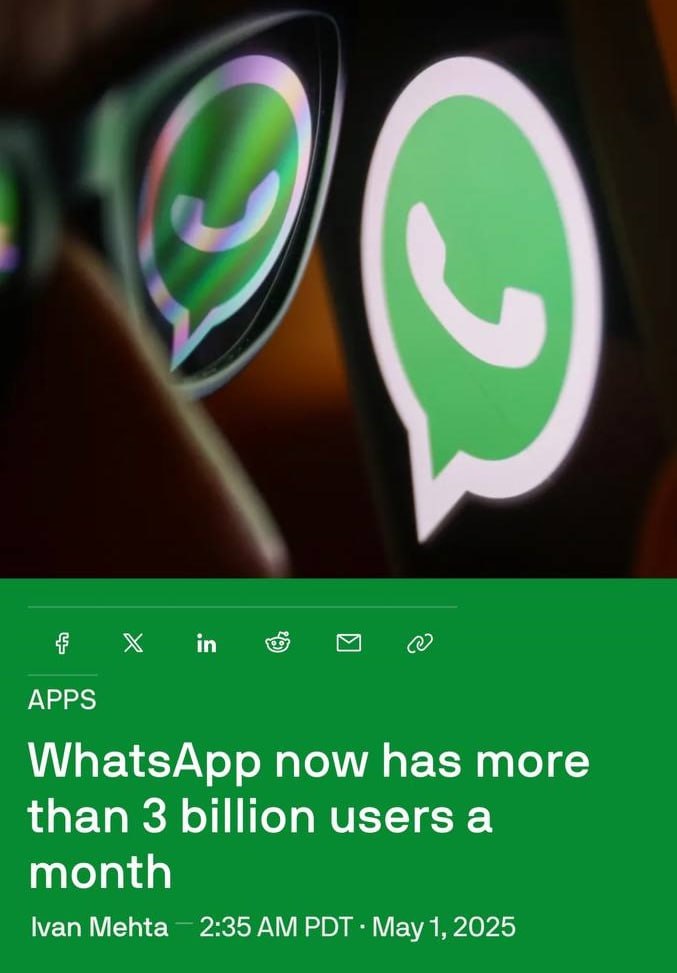 WhatsApp Surpasses 3 Billion Monthly Active Users, Zuckerberg Tells Investors