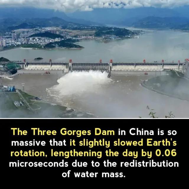 China’s Three Gorges Dam Slows Earth’s Rotation, Lengthening Days by Microseconds, NASA Confirms