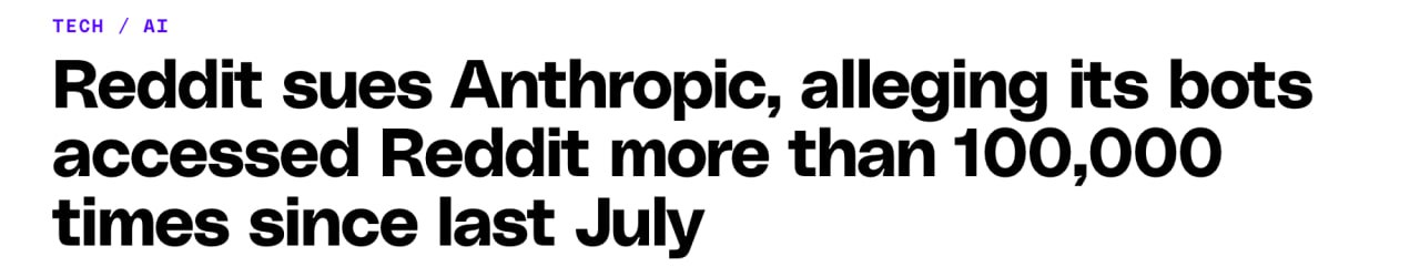 Reddit Sues Anthropic Over Alleged Illegal Use of Posts for Claude Training