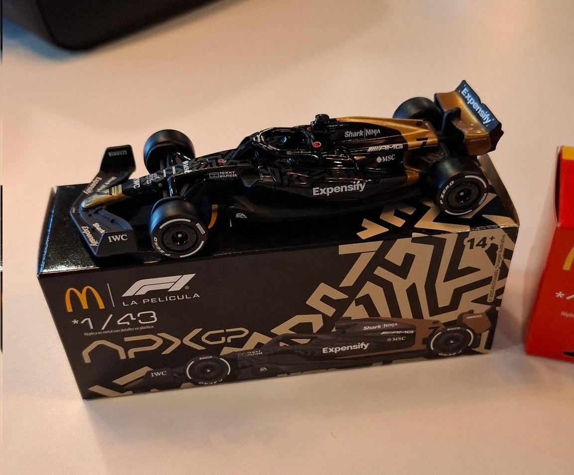 Apple Partners with McDonald’s to Promote Brad Pitt’s F1 Movie with Exclusive 1:43 Scale Cars in Latin America