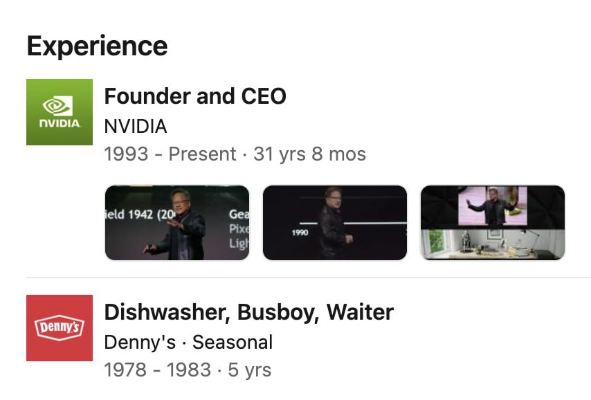 Jensen Huang’s LinkedIn Resume Remains the Most Epic in History