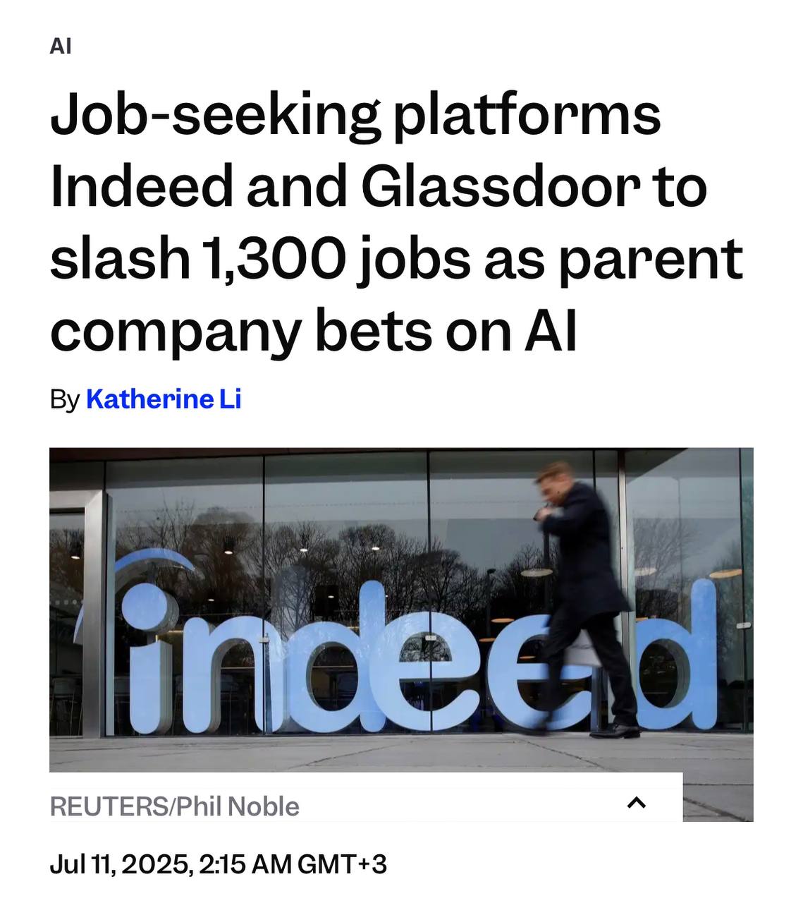 Job Search Giants Glassdoor and Indeed Lay Off 1,300 to Embrace Artificial Intelligence