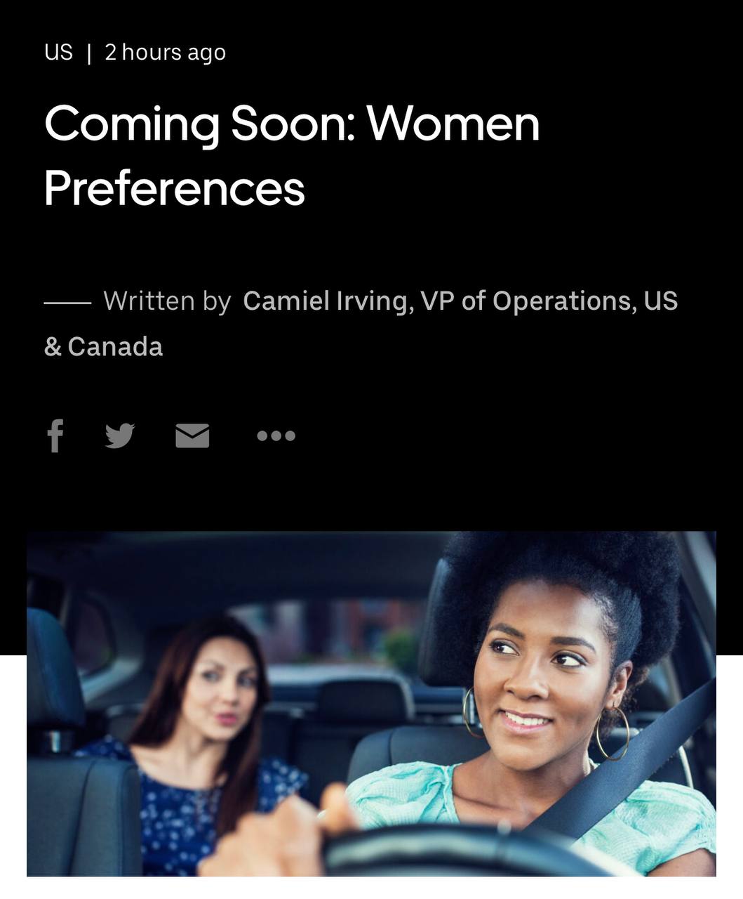 Uber Introduces Gender Preference Option to Enhance Safety and Comfort