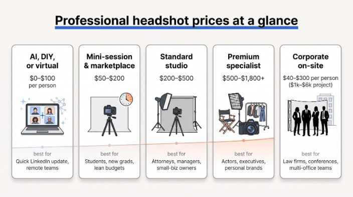 Professional Headshots Cost: 5 Real-World Price Ranges From  to 00+