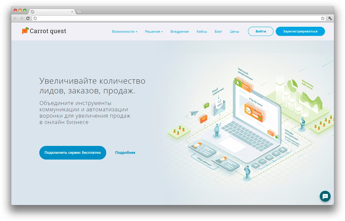 Carrot Quest: обзор сервиса
