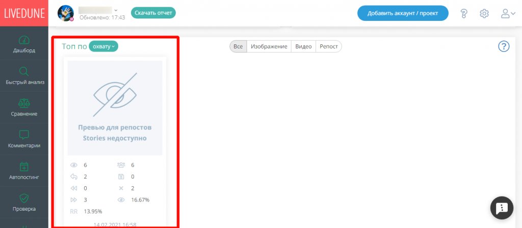 Статистика сторис в Инстаграм