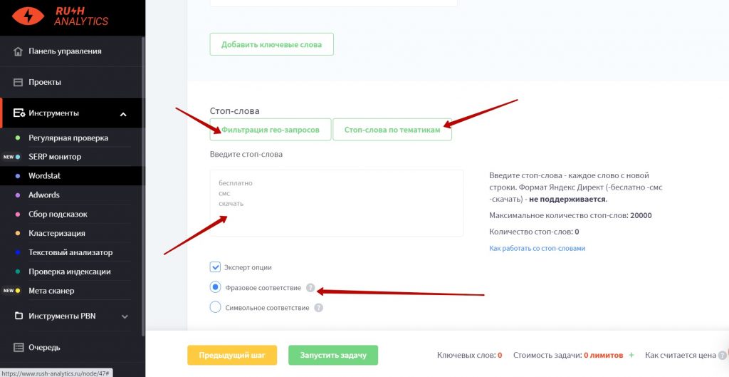 Сбор семантического ядра