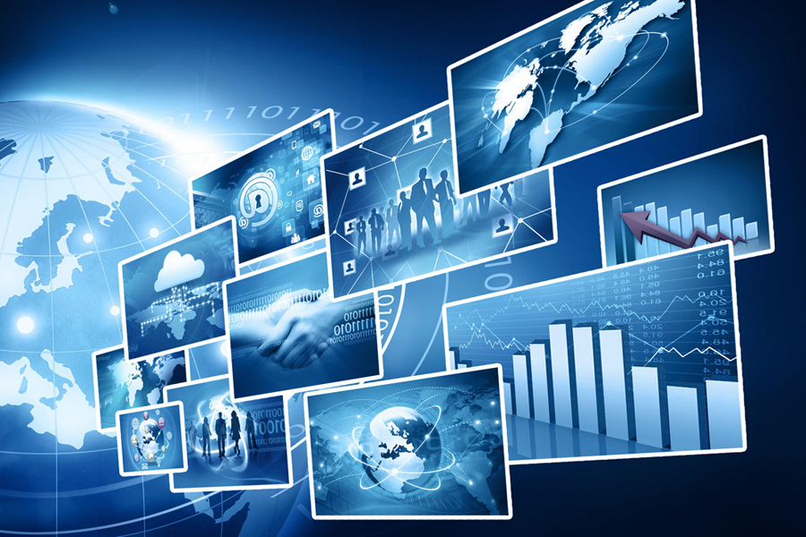 Человек рисует на доске с изображением космоса и звезд - иллюстрация Network и Astronomy.