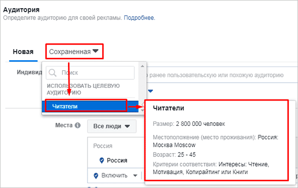 Отобранная аудитория