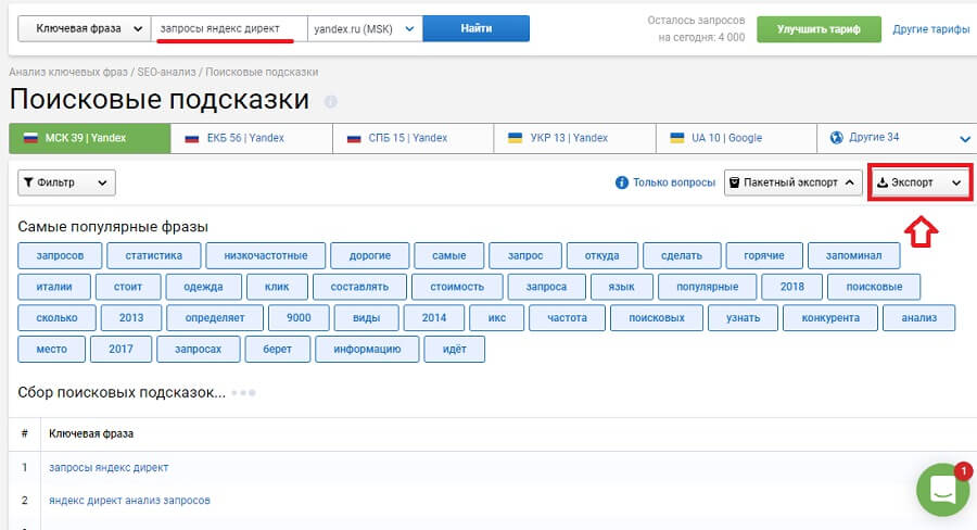 Поисковые подсказки Яндекс и Google: сбор, анализ и продвижение