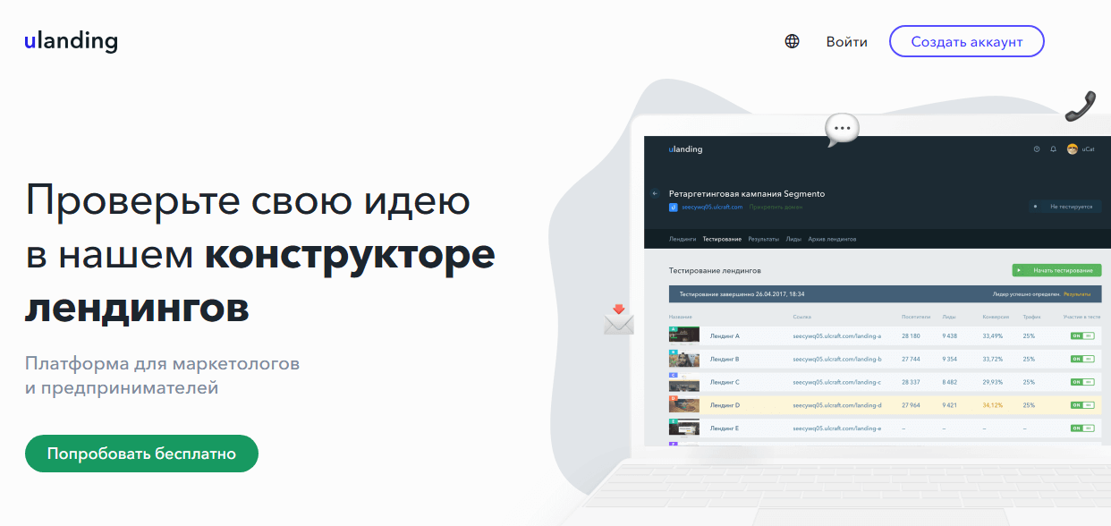 ТОП-10 конструкторов лендингов: обзор лучших решений