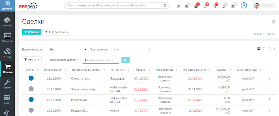 Обзор сервиса РосБизнесСофт CRM: возможности, плюсы и минусы, как использовать