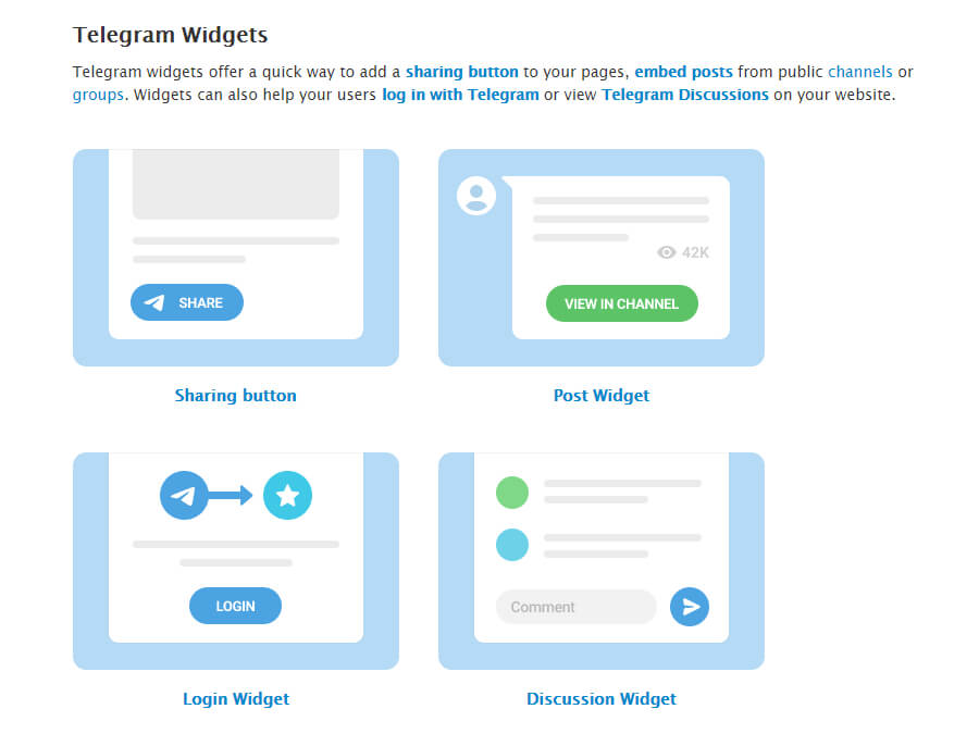 Конструктор виджетов Телеграм