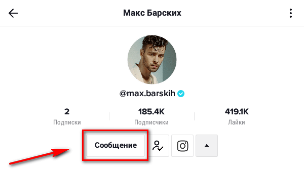 Как писать сообщения в Тик-Ток