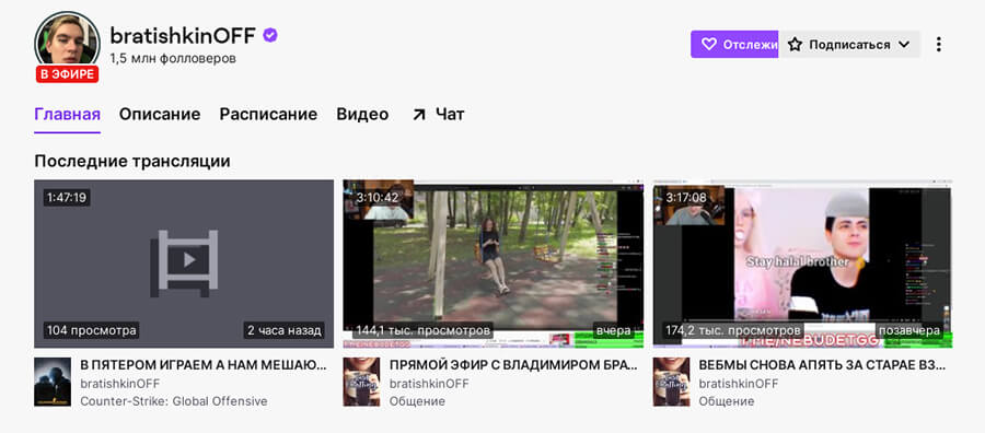 Рейтинг стримеров на Твич