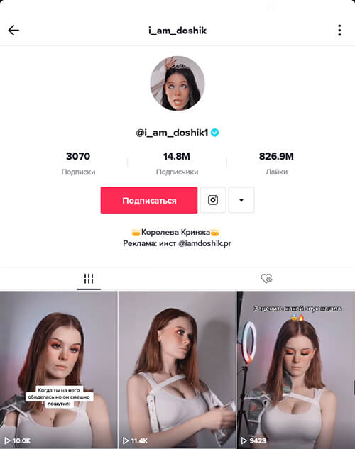 Описание в ТикТок для девушки