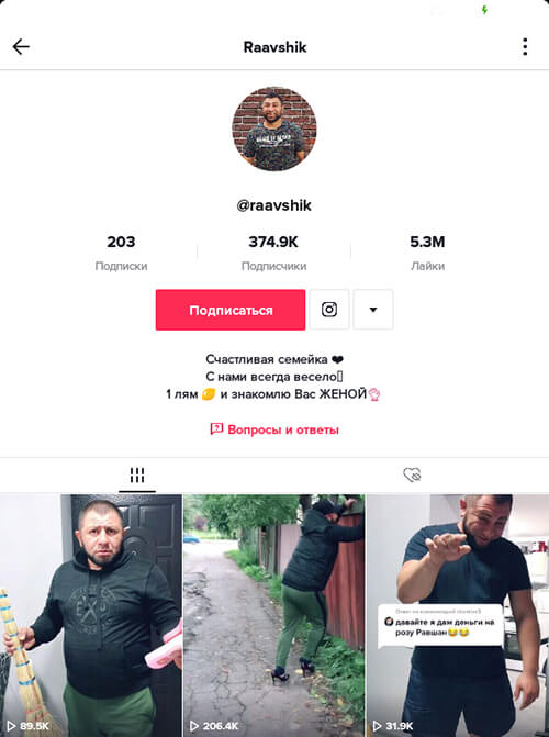 Идеи описания в ТикТок для семейного аккаунта