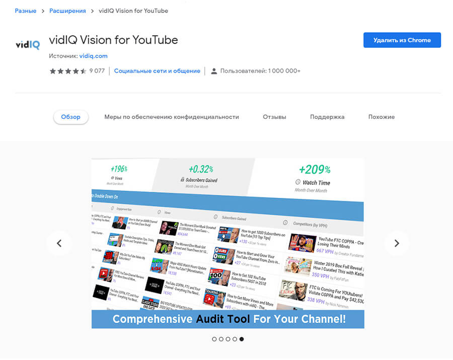 Расширения для Ютуб